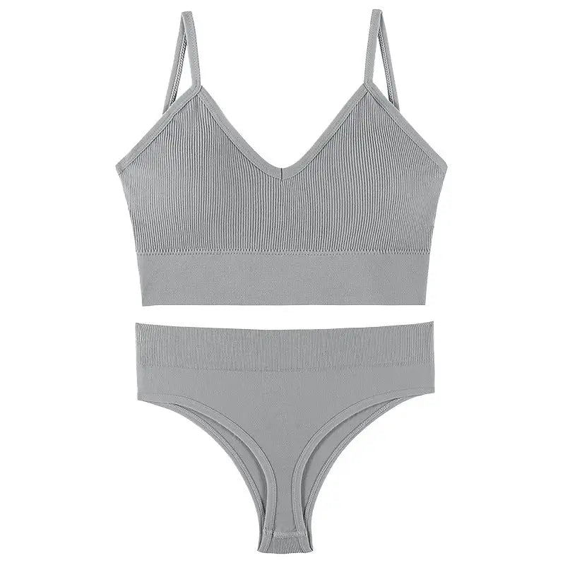 Women's Underwear Small Chest Push-up Thin Wireless Large Size Sports Sling Vest French Triangle Cup Bra Set Beyond Trends Hub