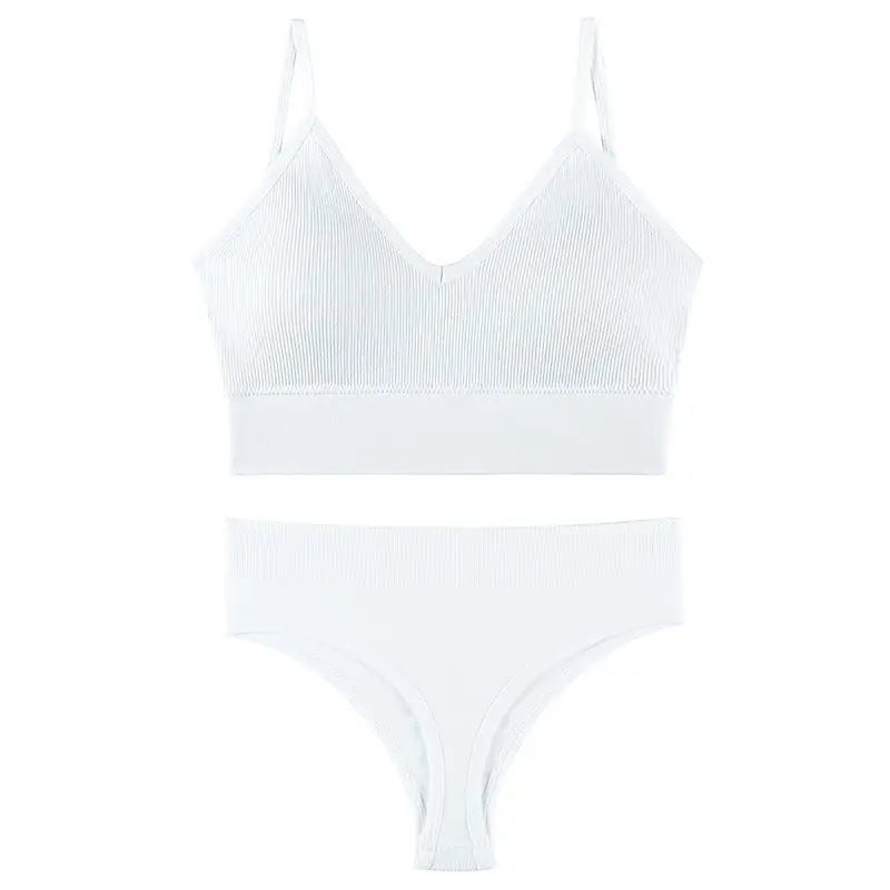 Women's Underwear Small Chest Push-up Thin Wireless Large Size Sports Sling Vest French Triangle Cup Bra Set Beyond Trends Hub