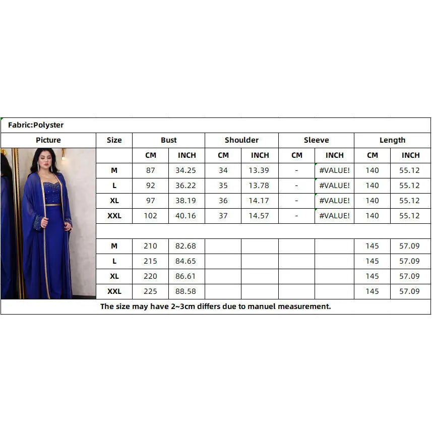 Women’s Wear 2 Piece Set Long Dress Summer Autumn Women Traditional African Clothing Fairy Dress