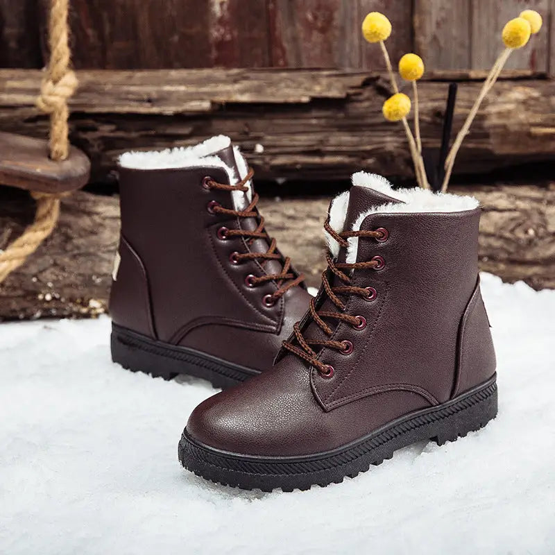 Women’s winter Plush boots - Brown / 35