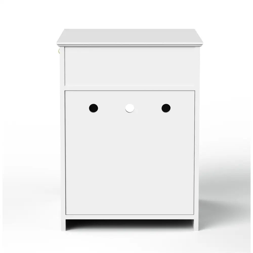 Wooden Pet House Litter Box Fence With Drawers - White - 5