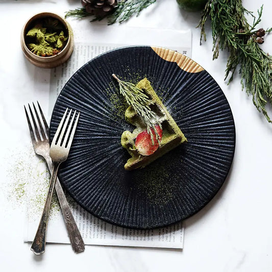 Wujin Moyu Creative Tableware Set Creative Personality Bowls And Plates Dinner Plates Household Plates Ceramic Shallow Plates Flat Plates - Beyond Trends Hub 