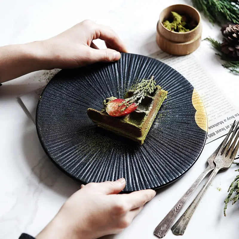 Wujin Moyu Creative Tableware Set Creative Personality Bowls And Plates Dinner Plates Household Plates Ceramic Shallow Plates Flat Plates - Beyond Trends Hub 