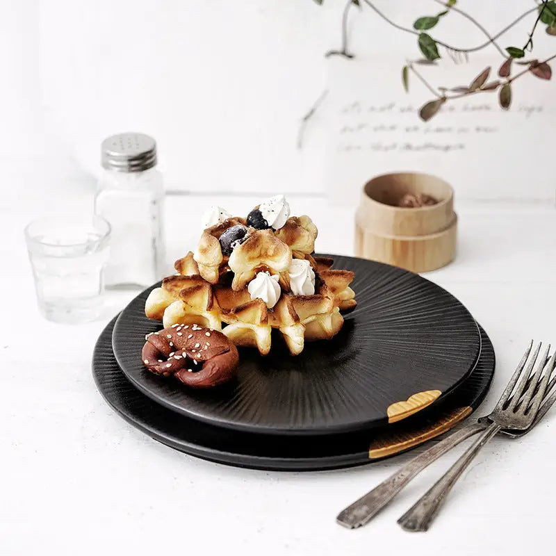 Wujin Moyu Creative Tableware Set Creative Personality Bowls And Plates Dinner Plates Household Plates Ceramic Shallow Plates Flat Plates - Beyond Trends Hub 