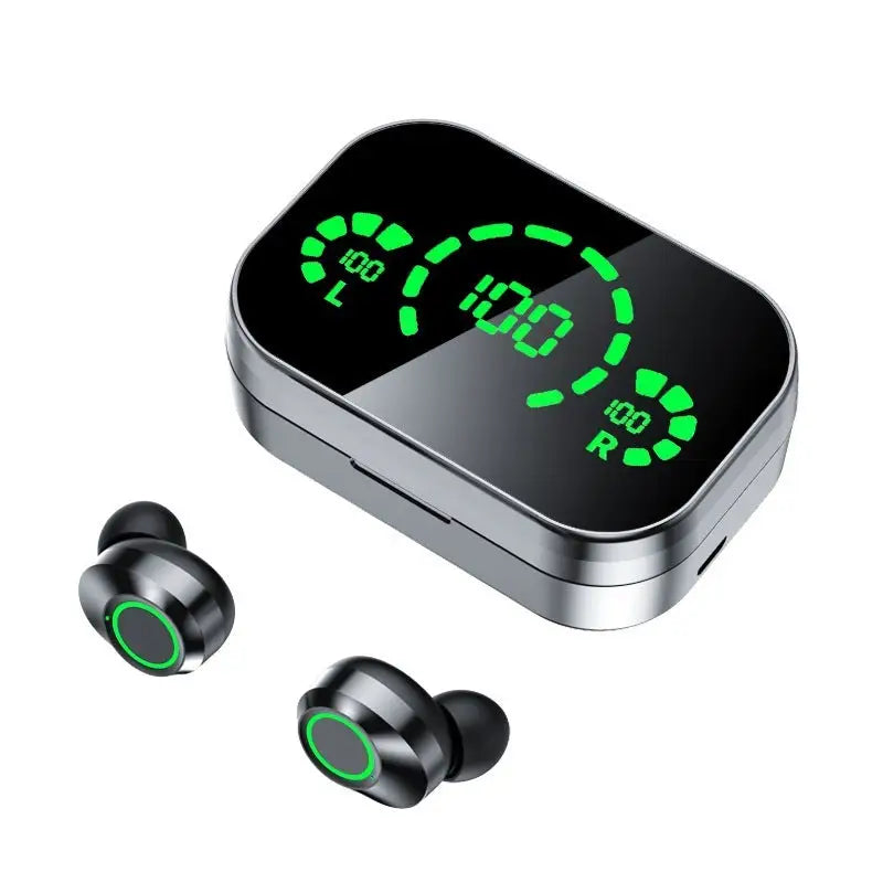 YD03 Wireless Bluetooth Headset TWS Large Screen Smart Digital Display In Ear Breathing Light Beyond Trends Hub