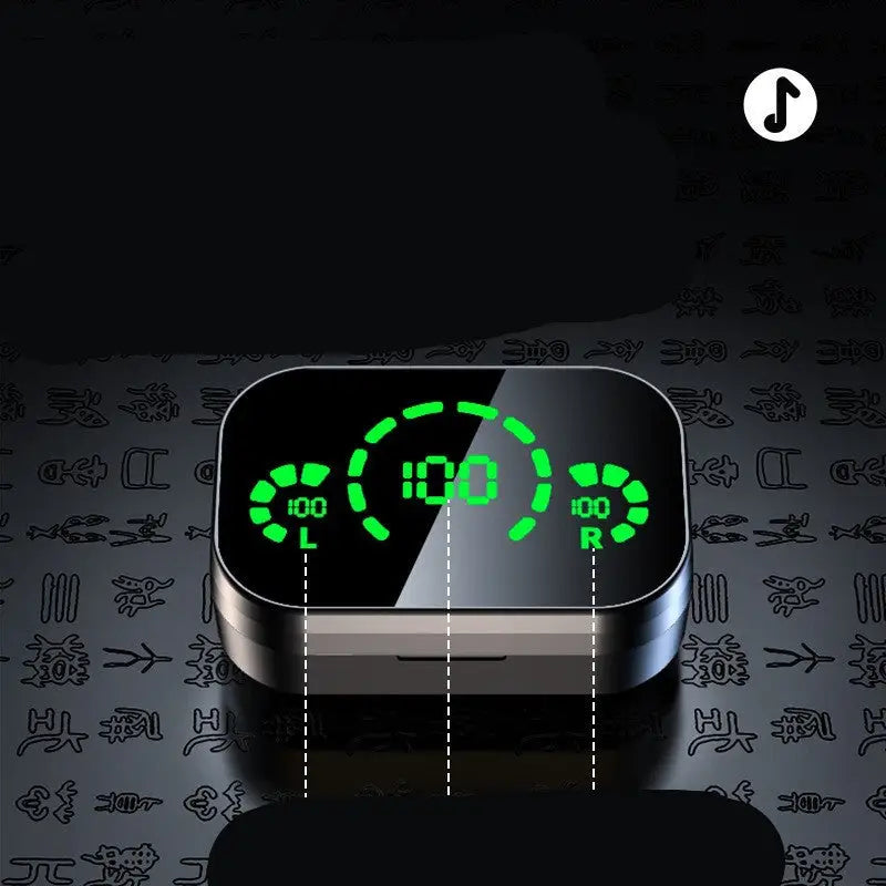 YD03 Wireless Bluetooth Headset TWS Large Screen Smart Digital Display In Ear Breathing Light Beyond Trends Hub