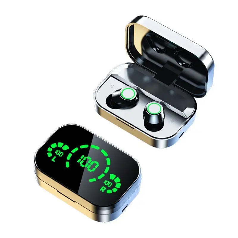 YD03 Wireless Bluetooth Headset TWS Large Screen Smart Digital Display In Ear Breathing Light Beyond Trends Hub