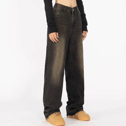 Yellow Mud Jeans Men And Women Loose American Style Beyond Trends Hub