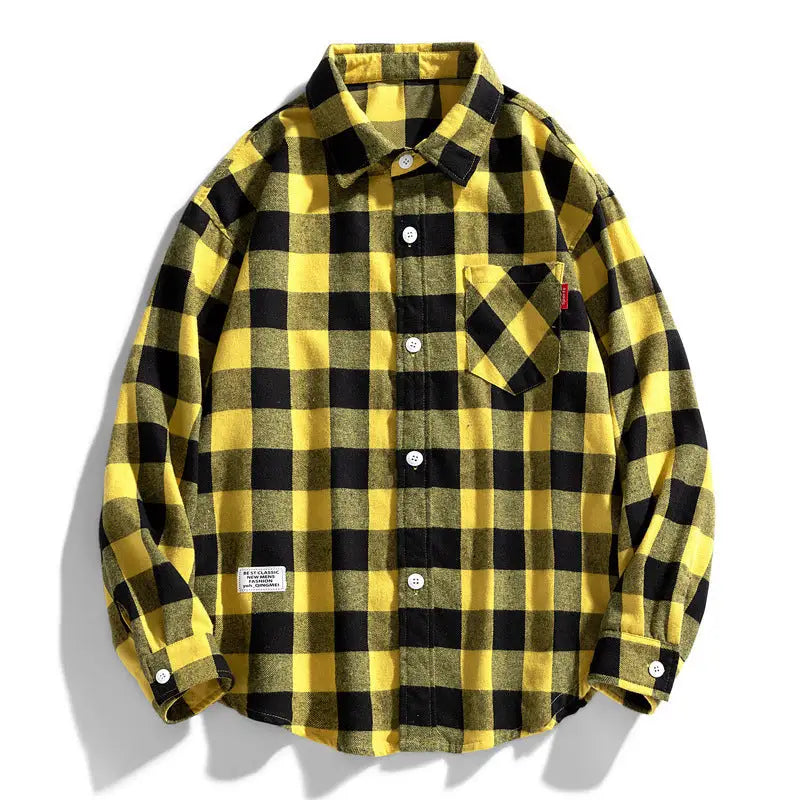 Youth Loose Fashion Large Plaid Shirt Beyond Trends Hub
