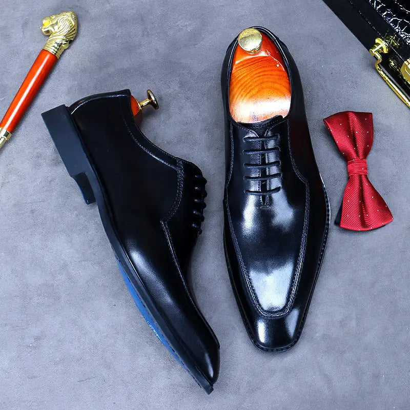 Youth Tooling British Working Leather Small Leather Shoes - Black / 37