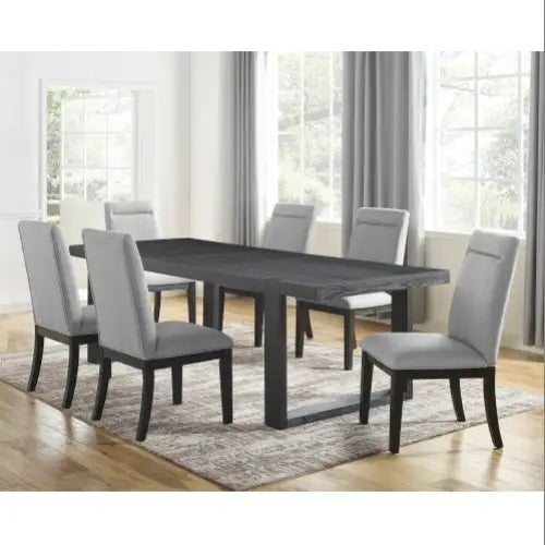 Yves - 9 Piece Dining Set - Gray - Dark Gray - 5