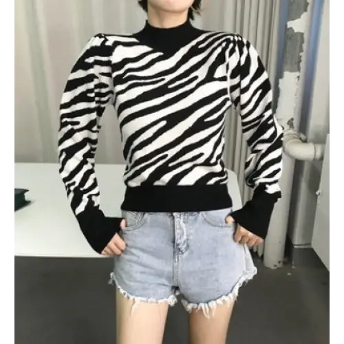 Zebra Sweater Autumn And Winter Wear Long Sleeves Beyond Trends Hub