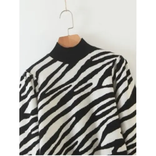 Zebra Sweater Autumn And Winter Wear Long Sleeves Beyond Trends Hub