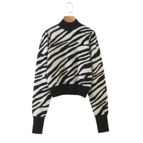 Zebra Sweater Autumn And Winter Wear Long Sleeves Beyond Trends Hub